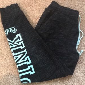 VSPINK Black Heathered Joggers